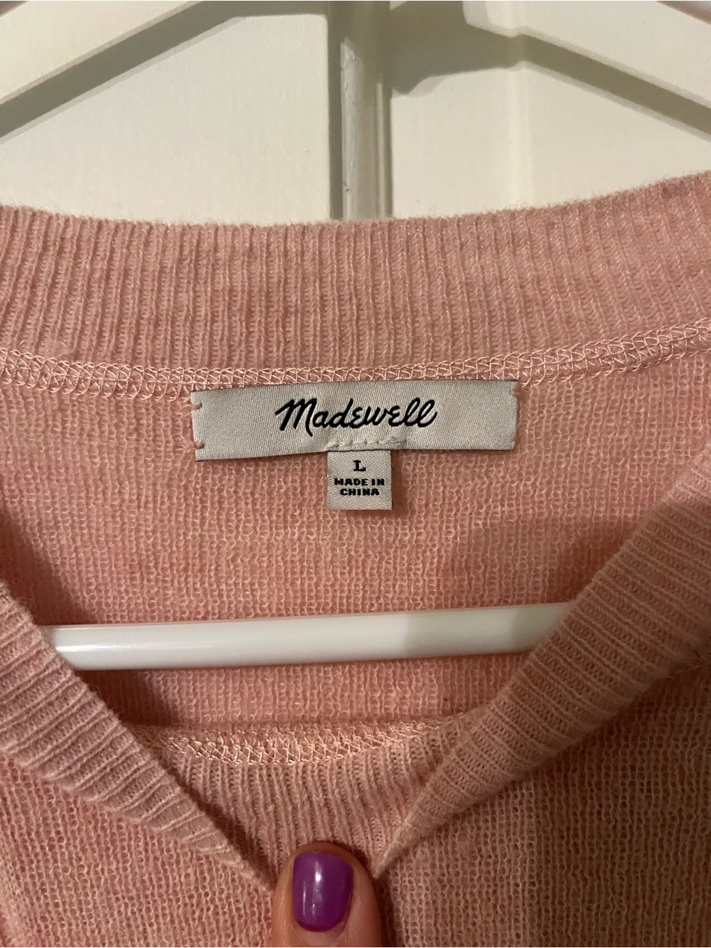 Madewell Blush Crewneck Sweater